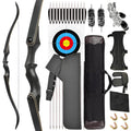 60" Archery Recurve Bow 25-65lbs Shooting Bow RH Hunting