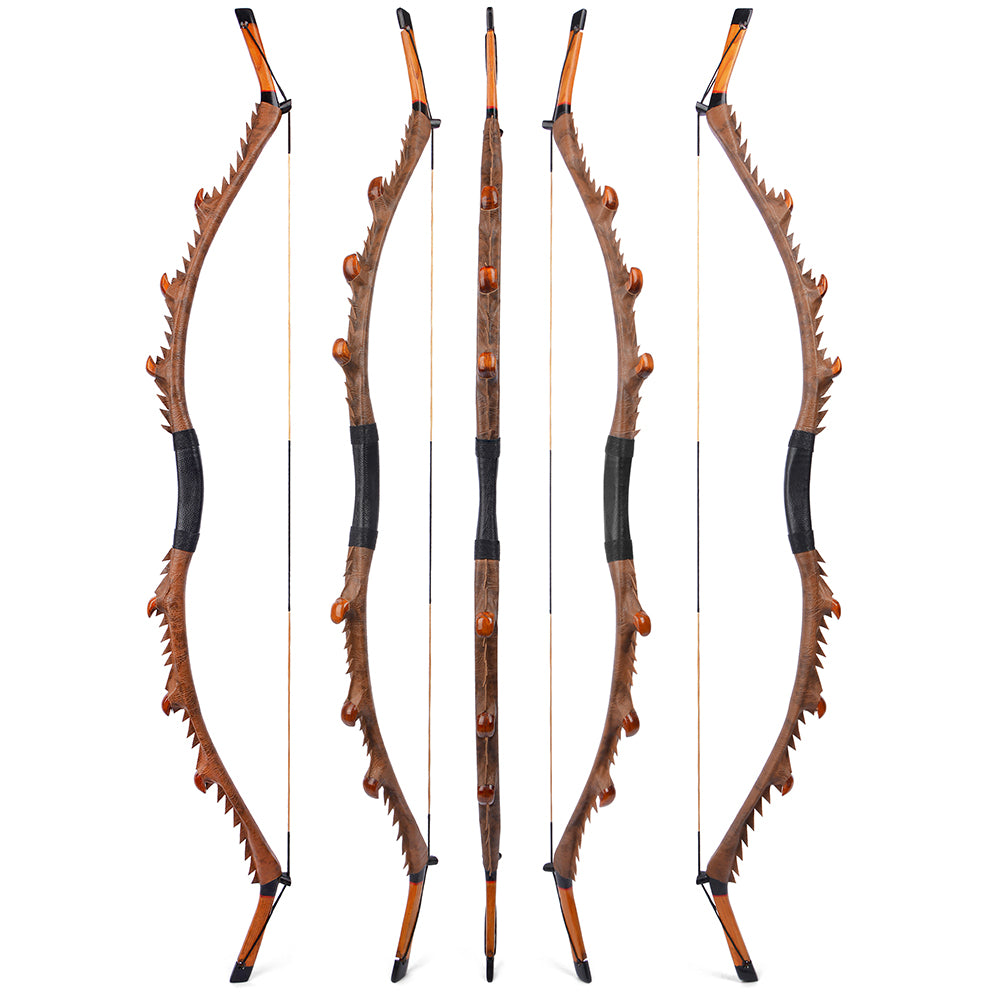 35/45/55lbs Recurve Bow Kit Wooden Hunting Split Bow