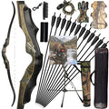 20-55lbs Longbow 62" Archery RH Takedown Hunting Bow