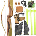 30-60lbs Traditional Recurve Bow 62" Hunting Longbow RH