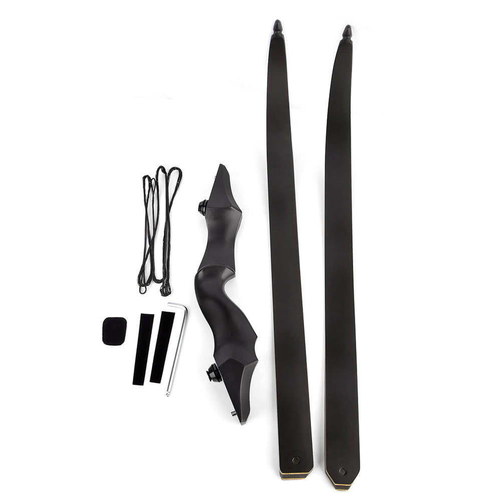 60" Archery Recurve Bow 25-65lbs Shooting Bow RH Hunting