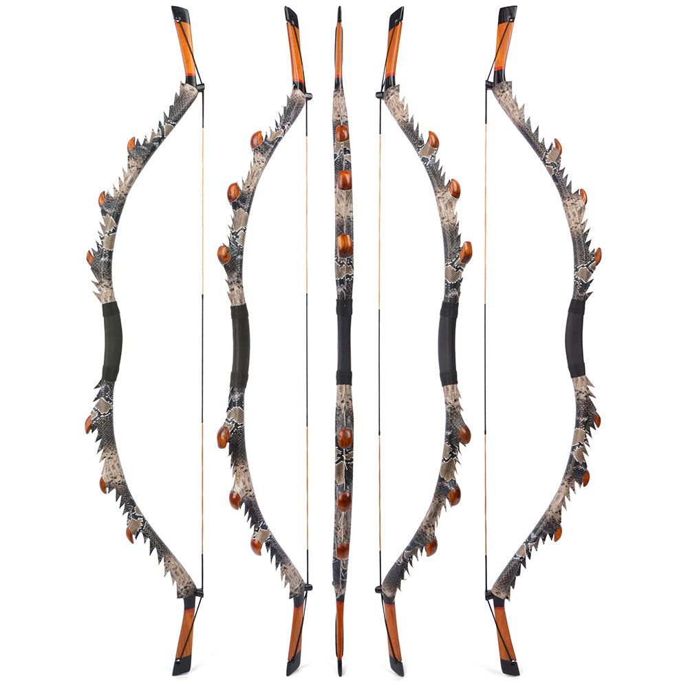 35/45/55lbs Recurve Bow Kit Wooden Hunting Split Bow