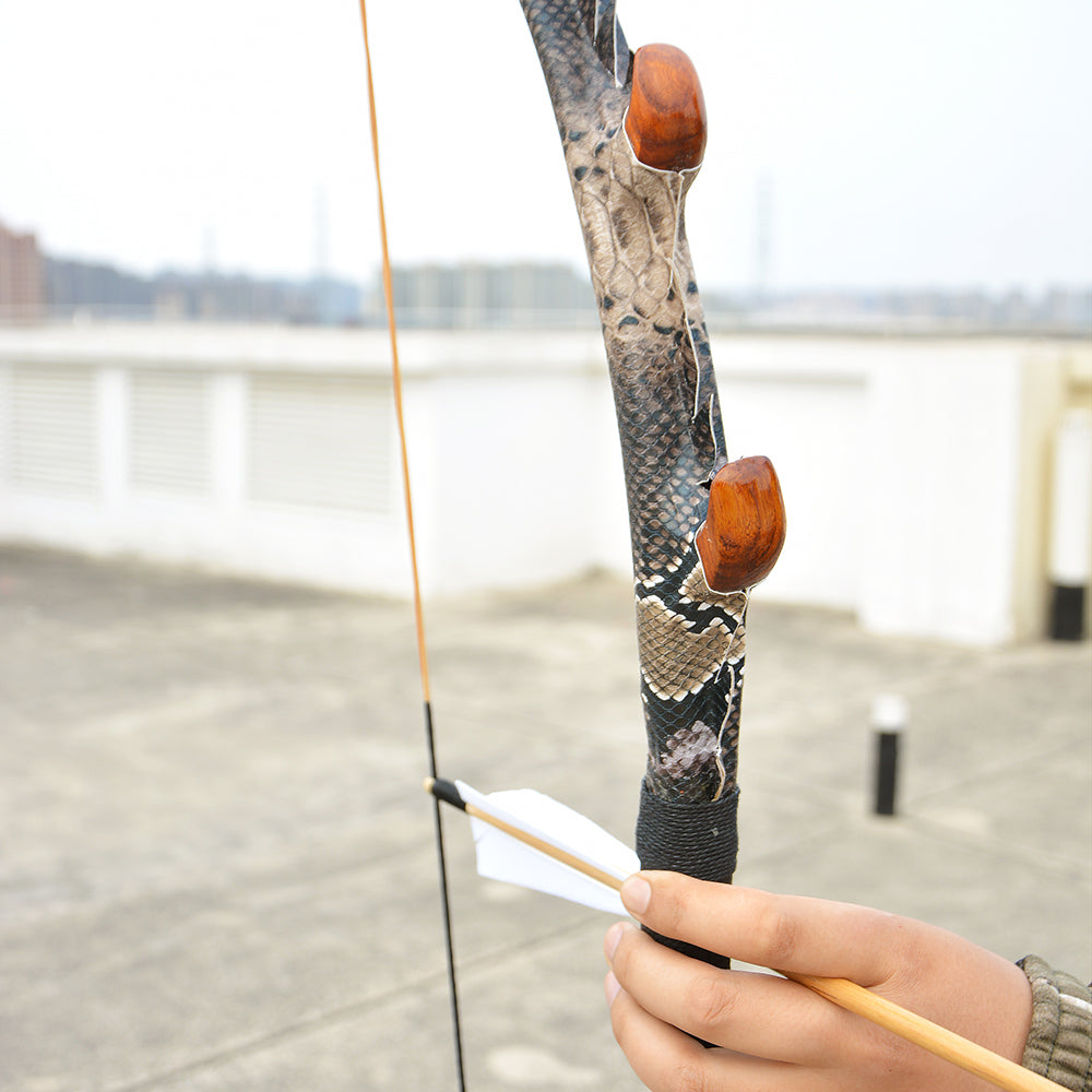 35/45/55lbs Recurve Bow Kit Wooden Hunting Split Bow