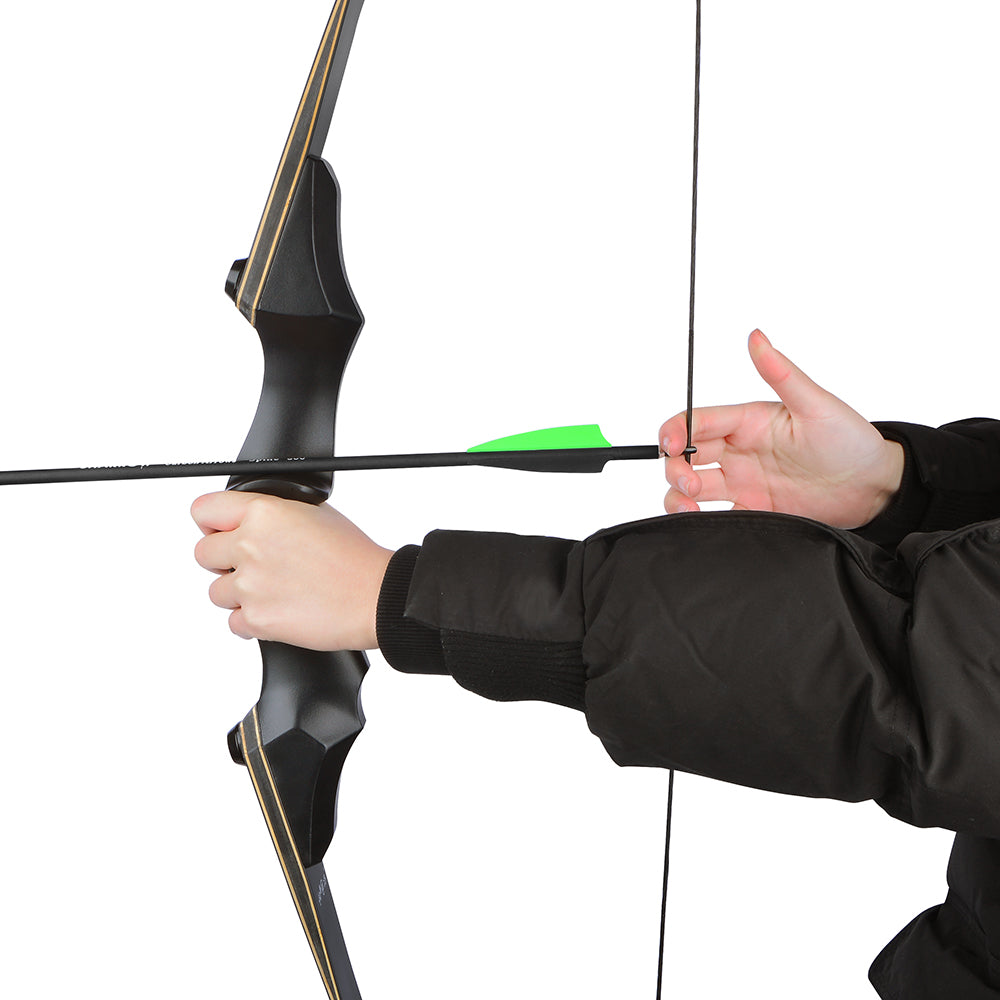 60" Archery Recurve Bow 25-65lbs Shooting Bow RH Hunting