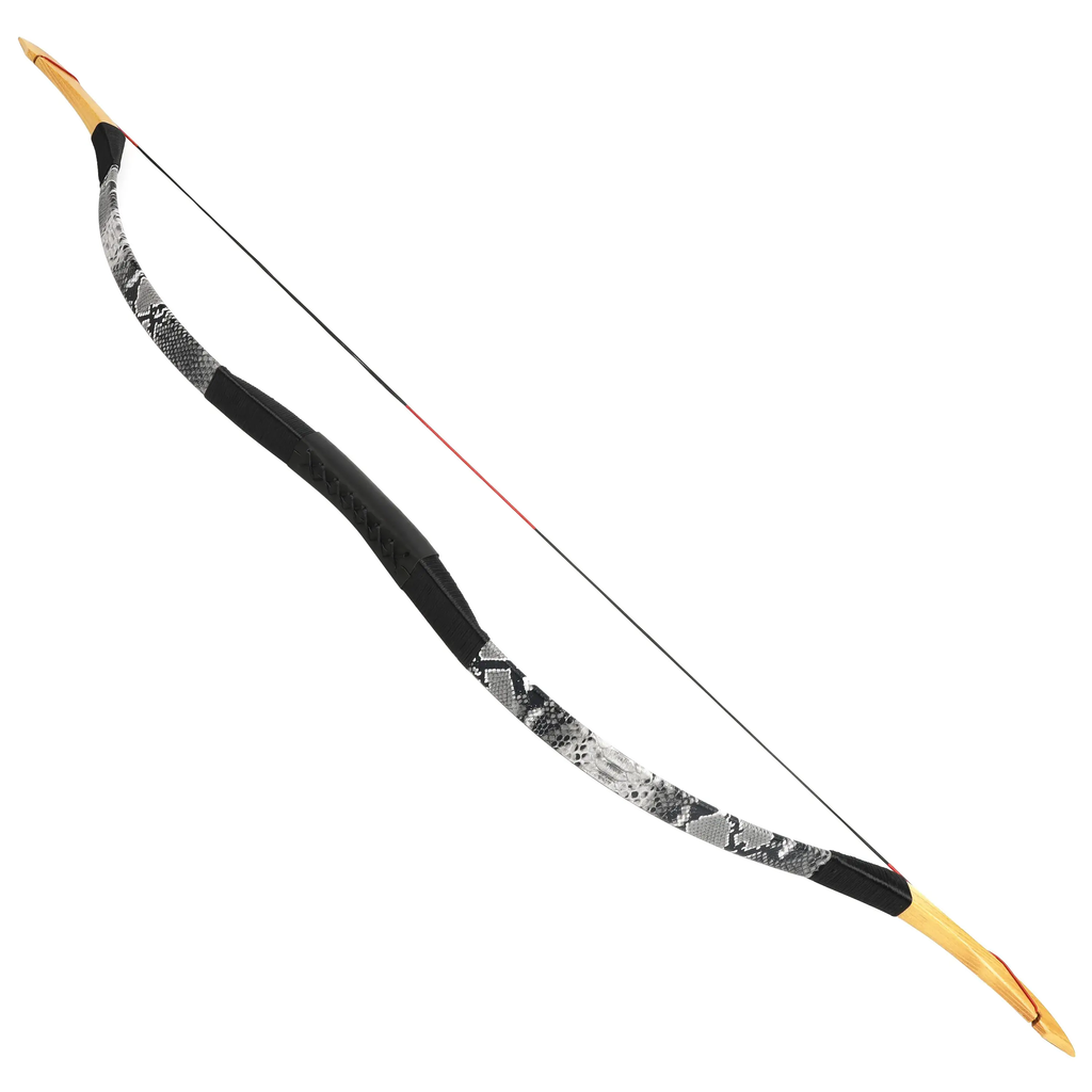 Leather-Wrapped Mongolian Horsebow Kit for Adults 20-50 lbs