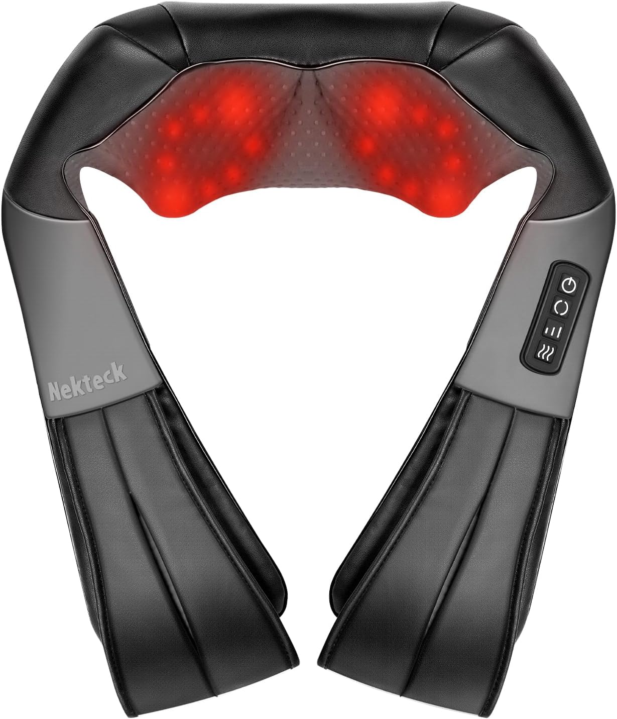 Shiatsu Neck Massager with Heat for Pain Relief, NOT Cordless | 2026 Upgraded 3D Back Shoulder Kneading Massage Pillow, 3 Intensity Speeds Deep Tissue, Relaxation Gifts for Men Women, Black