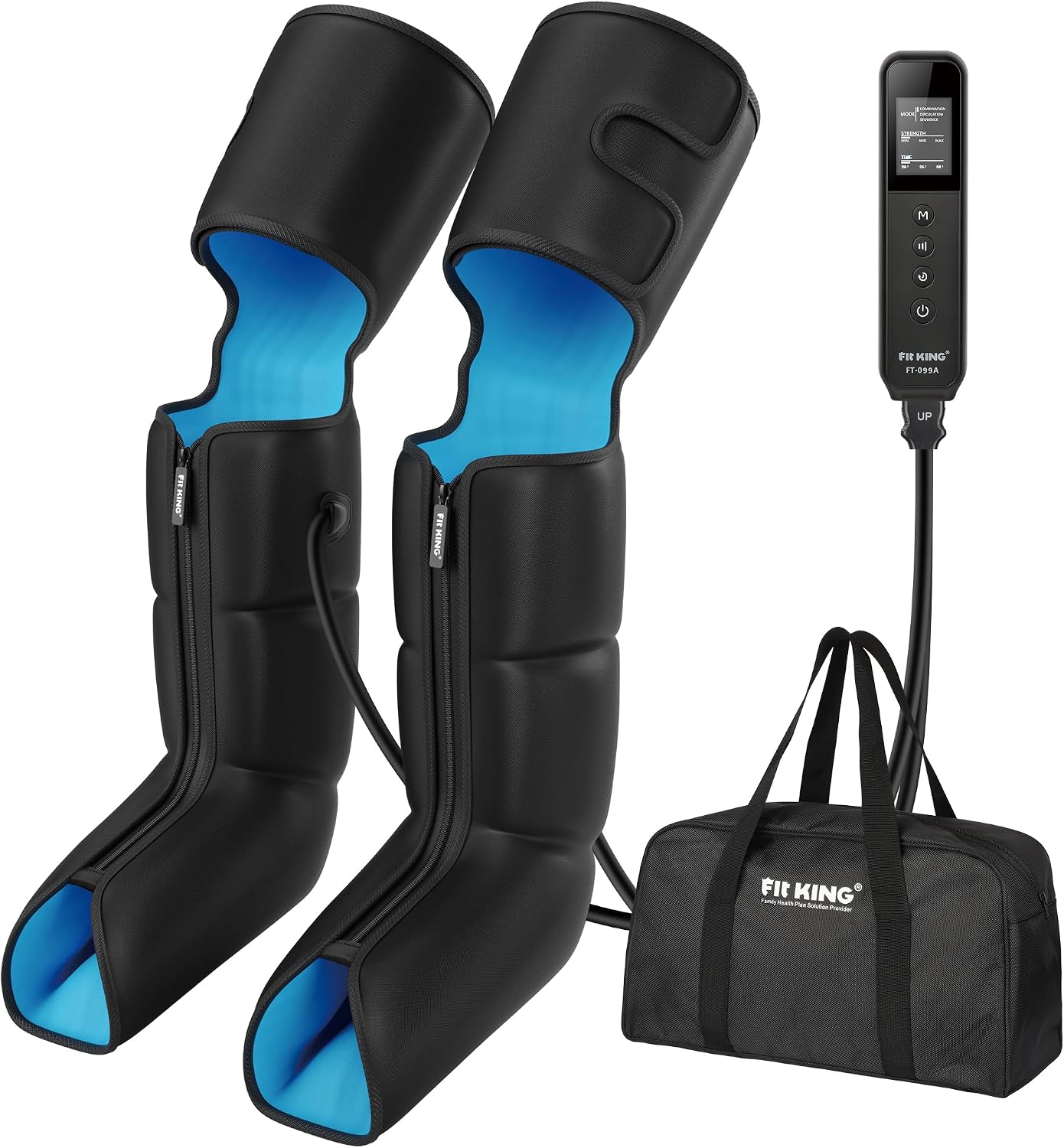 Air Compression Leg Massager with Heat and Compression for Circulation and Pain Relief, Full Leg & Foot Massager for Swelling Edema RLS with Pressure Sensor LCD Display for Dad Mom Wife