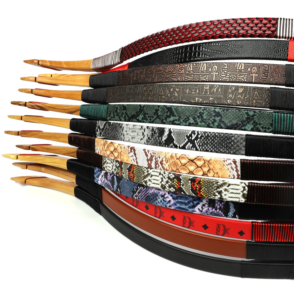 Leather-Wrapped Mongolian Horsebow Kit for Adults 20-50 lbs