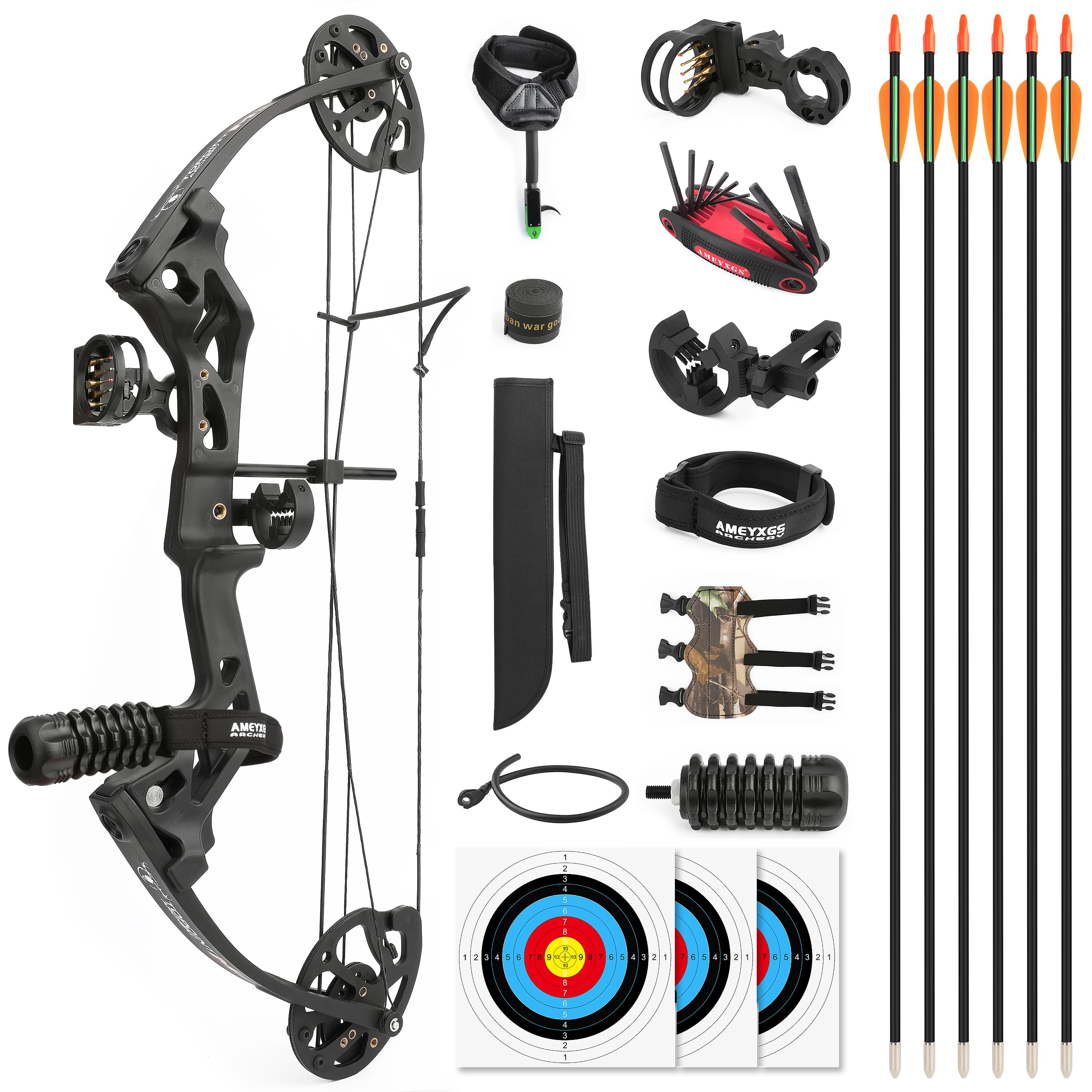 TOPOINT M3 Compound Bow and Arrows for Youth Kids
