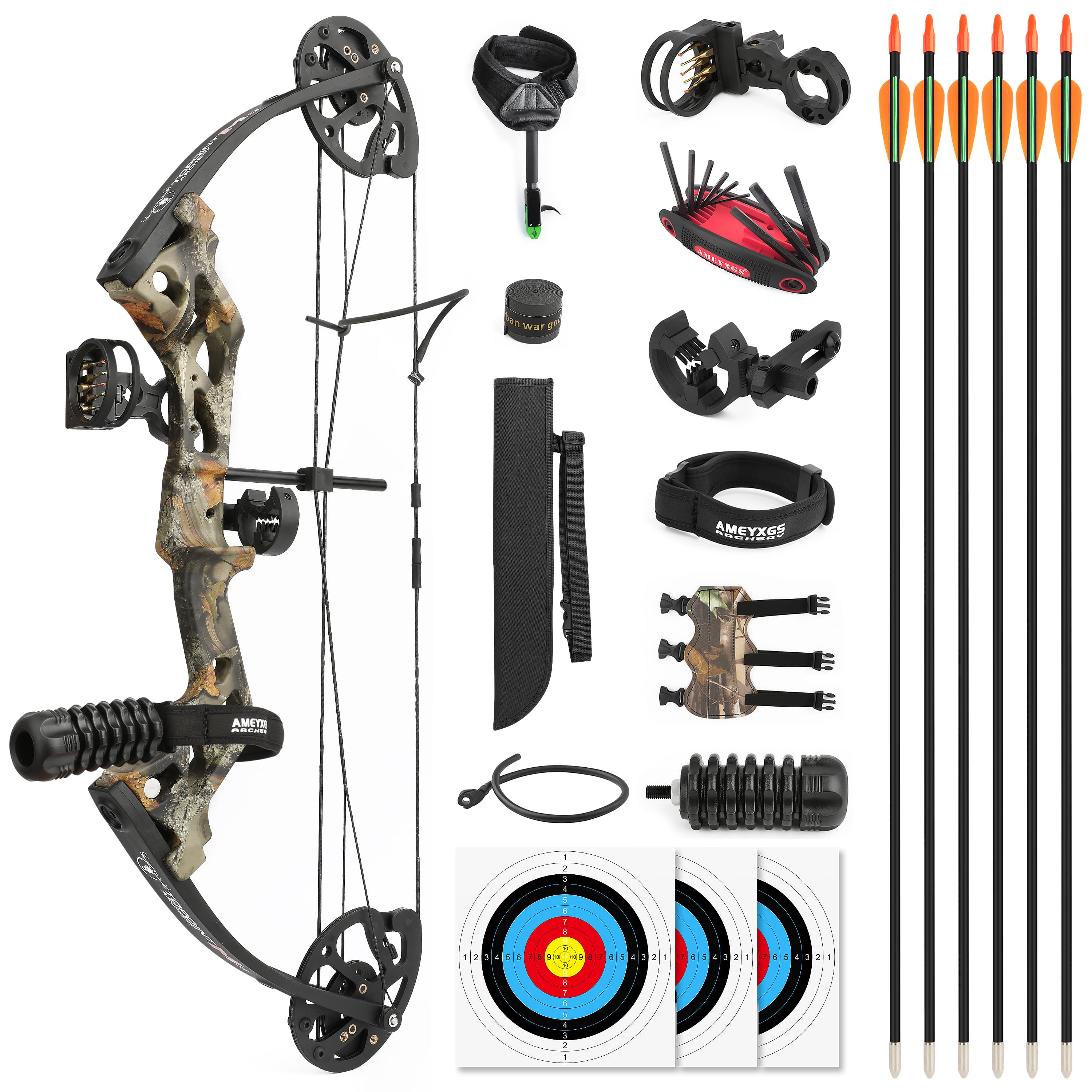 TOPOINT M3 Compound Bow and Arrows for Youth Kids