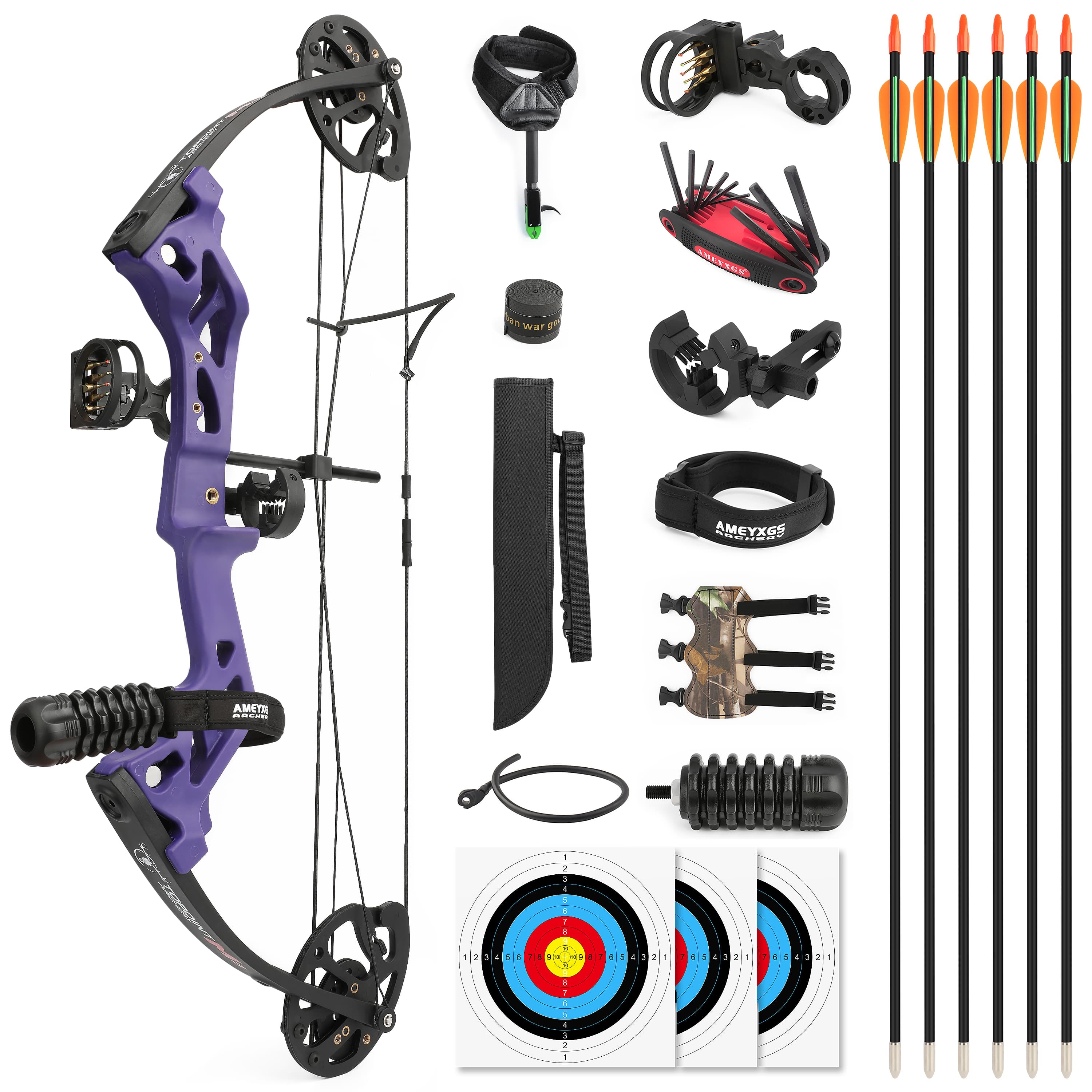 TOPOINT M3 Compound Bow and Arrows for Youth Kids